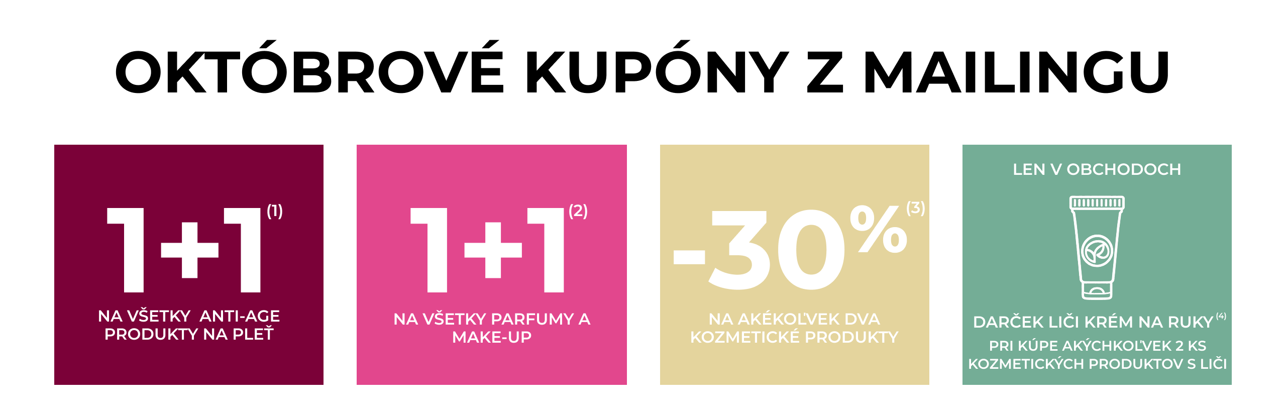 Októbrové kupóny pre stálych zákazníkov